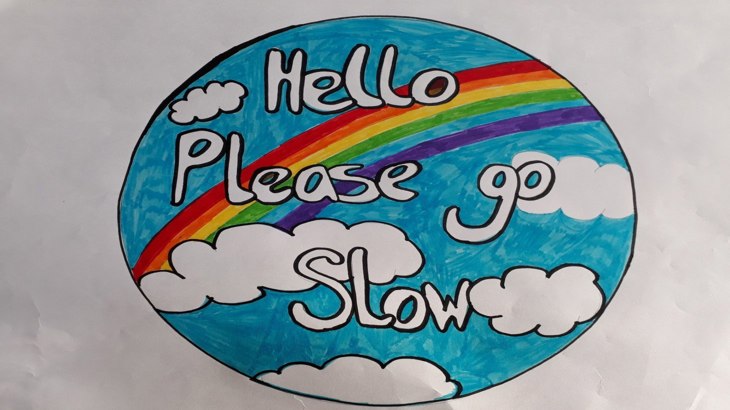 school drawing slow down