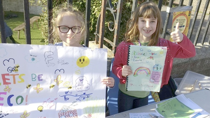 s PartPupils Share Environmental Messages A Of Walk Wheel Cycle Trust's Air Quality Programme at St Lukes Primary School in Brighton