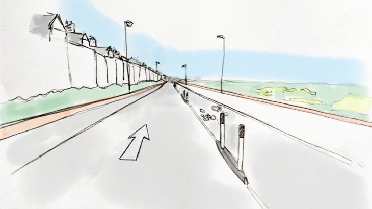 Graphic design illustration of the new Tyneside cycle route