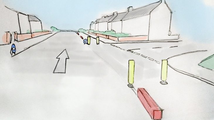 Graphic design illustration of the new Tyneside cycle route