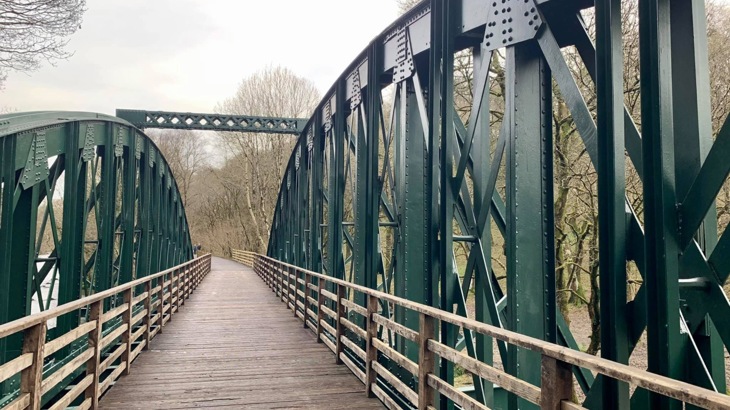 Bridge over the River Greta on Keswick to Threlkeld Railway Trail