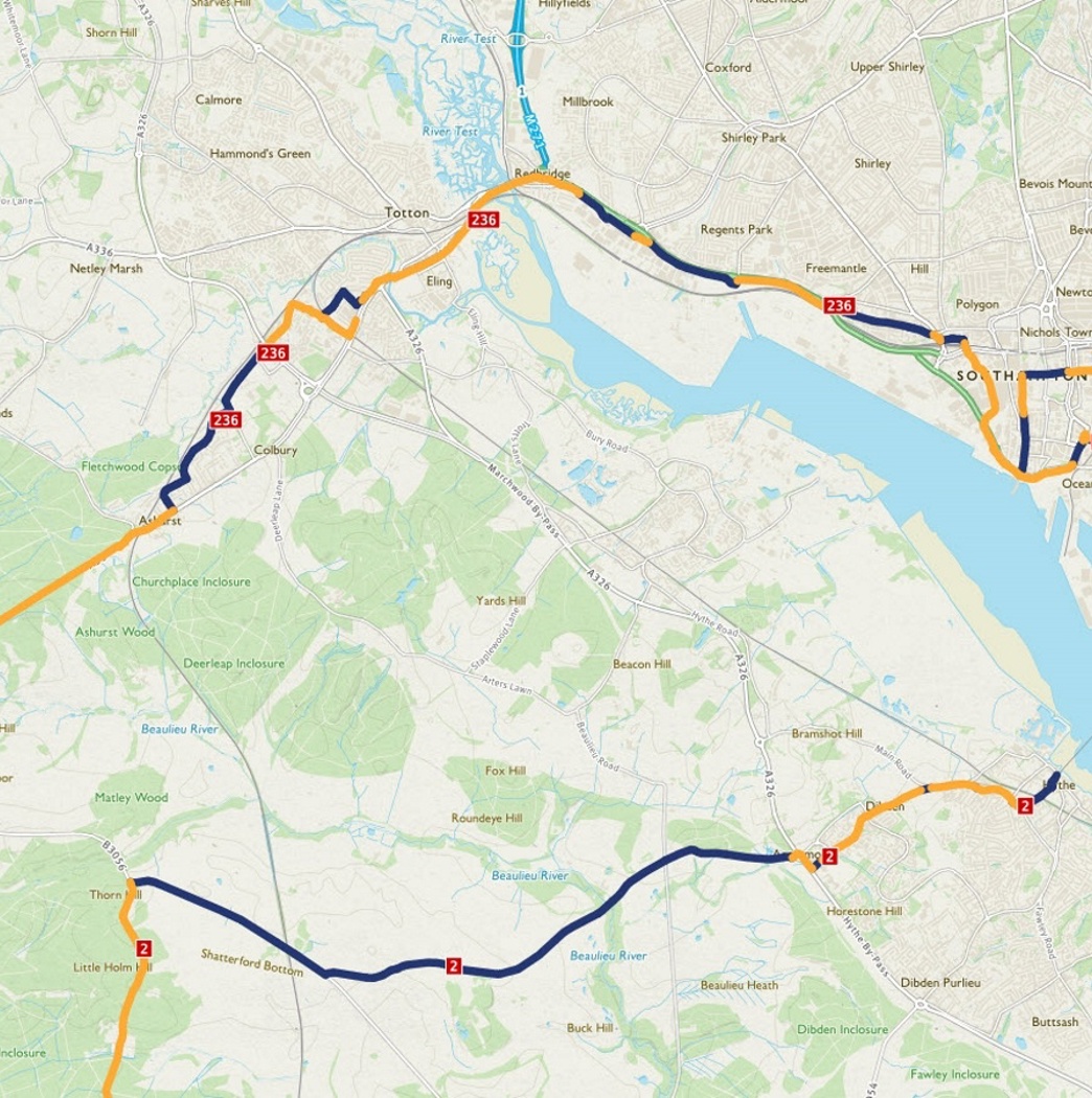 Map of Route 236