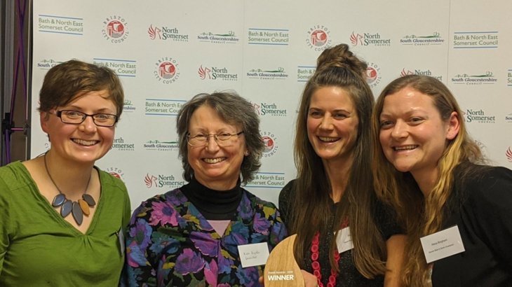 Walk Wheel Cycle Trust and SevernNet staff pick up award